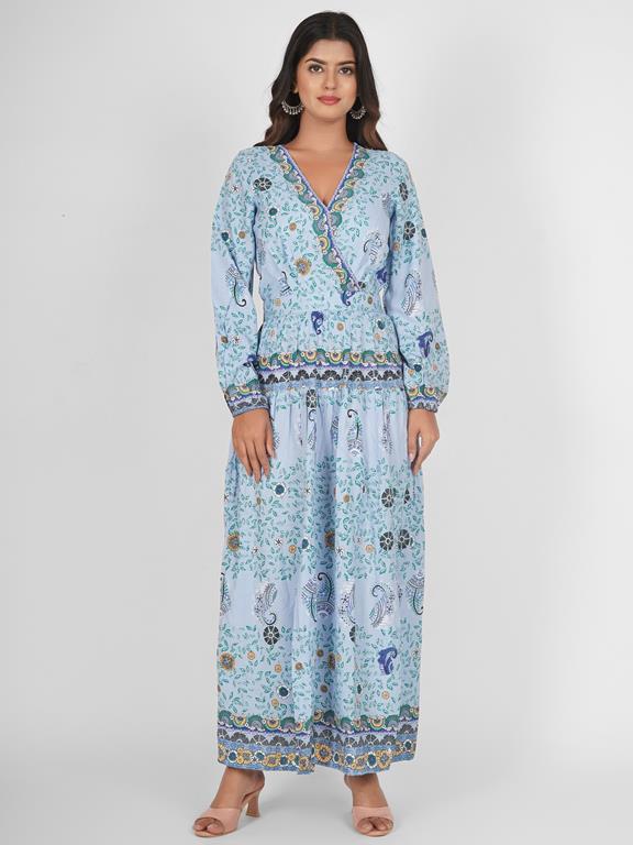 BEACHWEAR DRESS MAXI LS